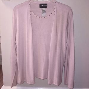 1-pc Shell & Cardigan Sweater Embellished
